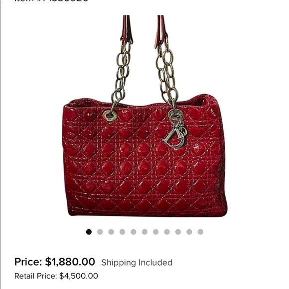 Lady Dior Cannage quilted patent LG shoulder bag🎀 - Picture 7 of 8